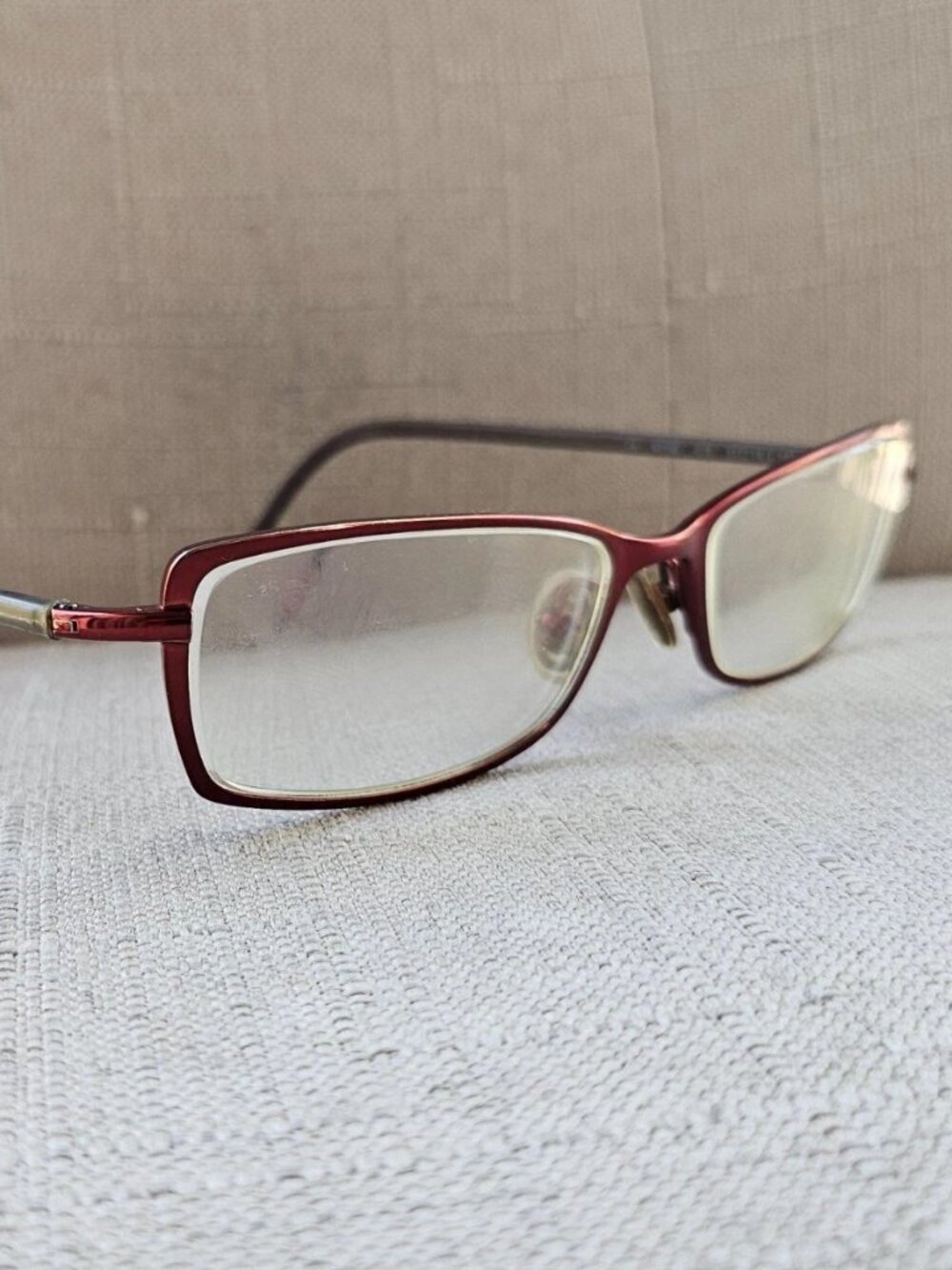 Vintage Nautica Women Eyeglasses Frame Red Tone Metal Eyewear N7102 Glasses